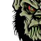 Toxictoons Werewolf Monster Face Full Color Enamel Pin 1 1/2"